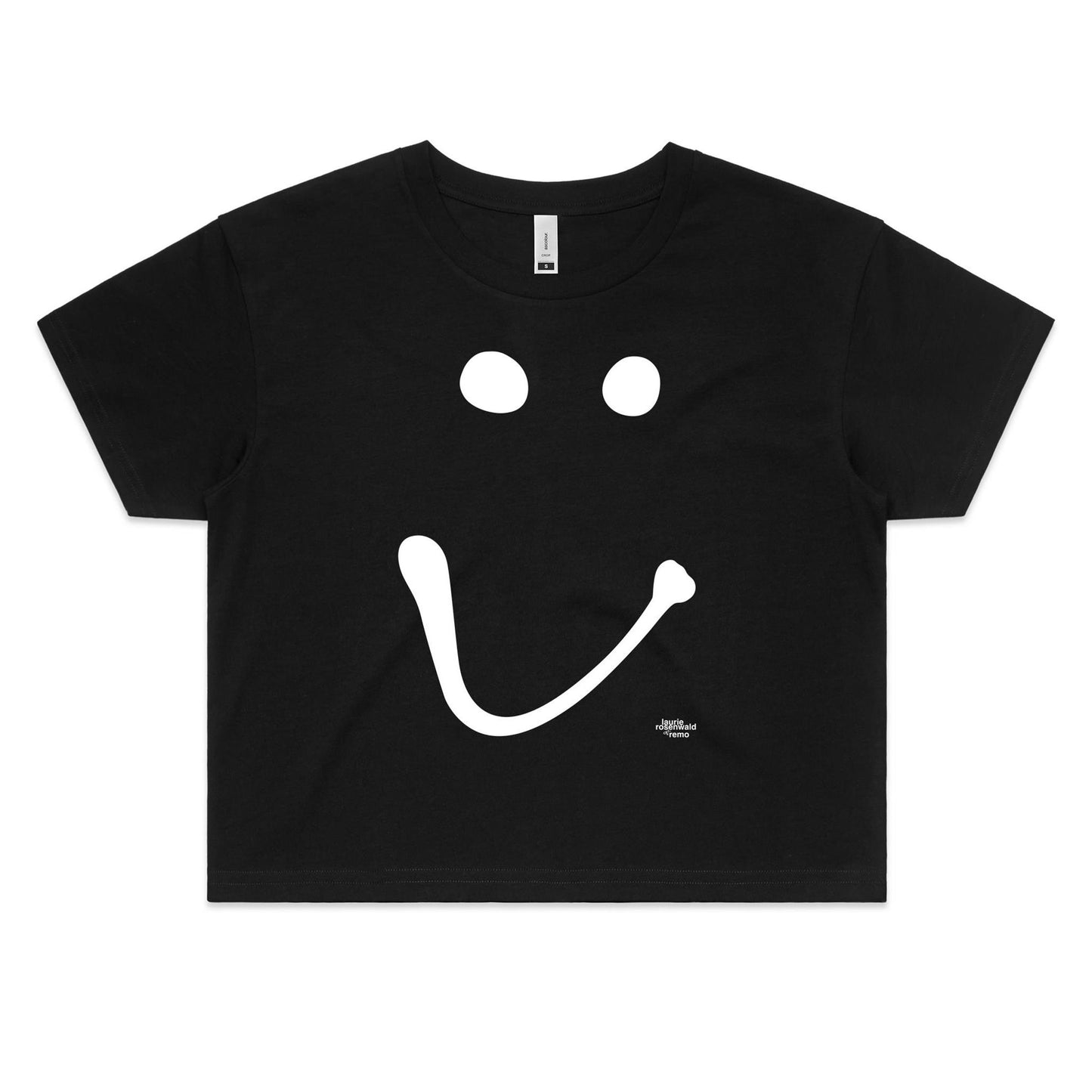 happy face Crop T Shirts for Women