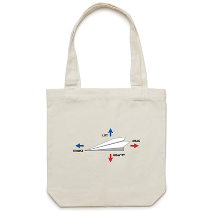 Paper Plane Canvas Totes