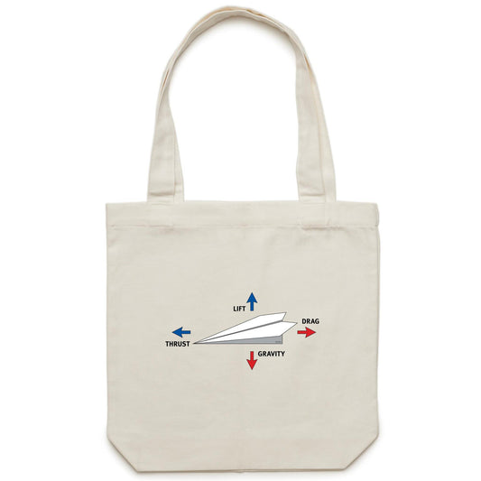 Paper Plane Canvas Totes