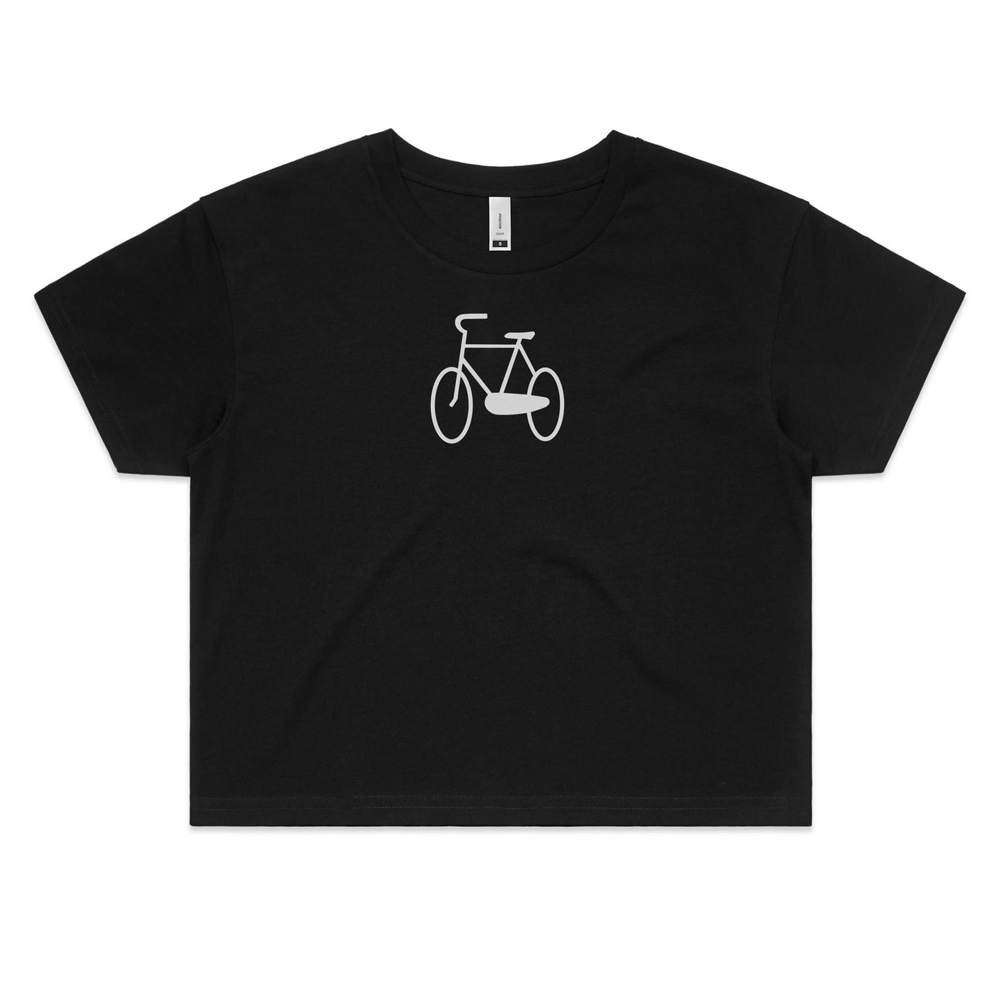 Bike Icon Crop T Shirts for Women