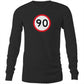 Age Milestone 90 Long Sleeve T Shirts for Men (Unisex)