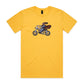 Australian Jesus on the Golden Motorbike T Shirts for Men (Unisex)