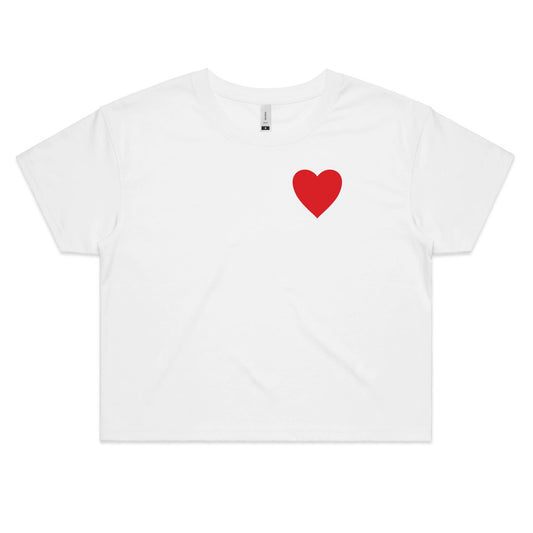 Heart Crop T Shirts for Women