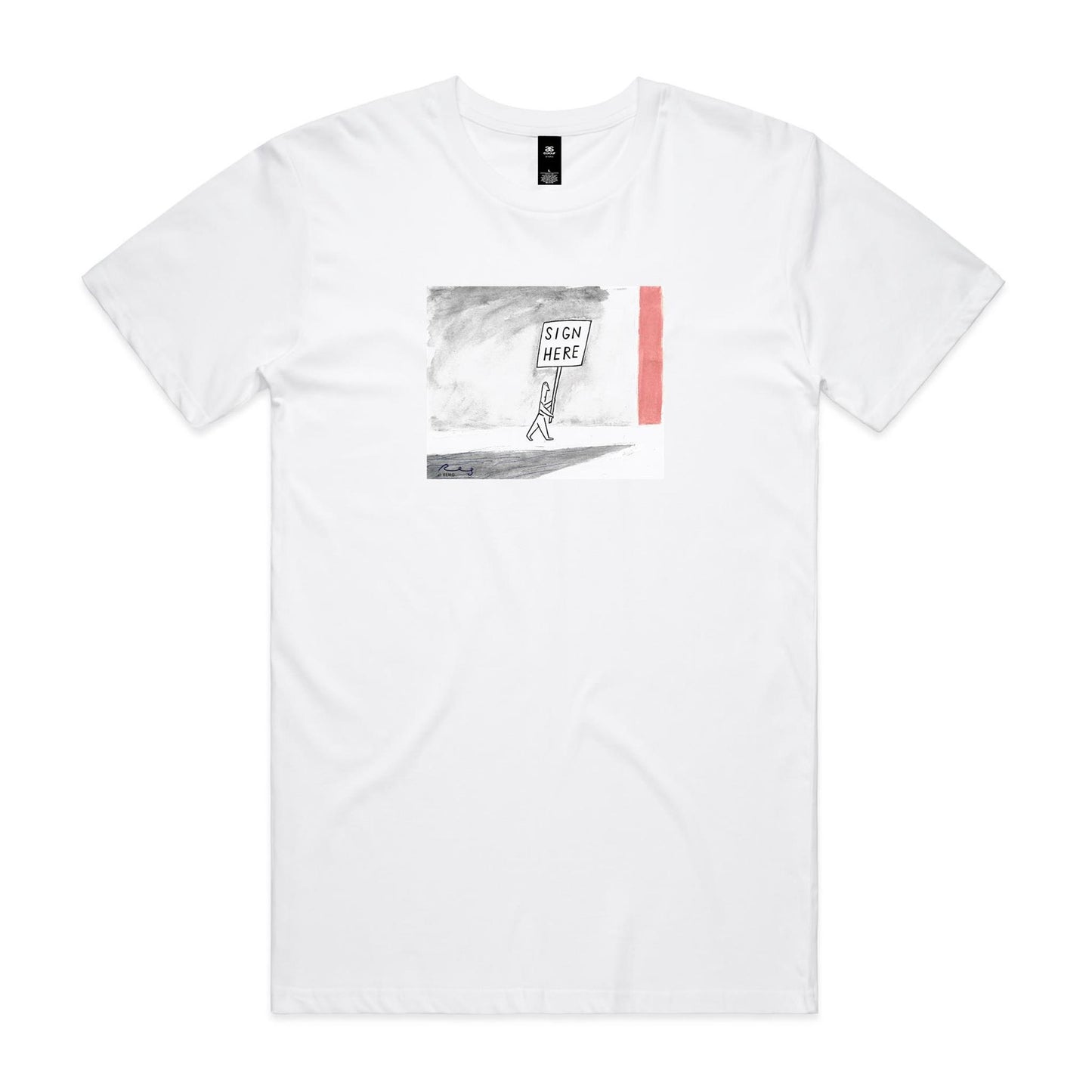 Sign Here T Shirts for Men (Unisex)