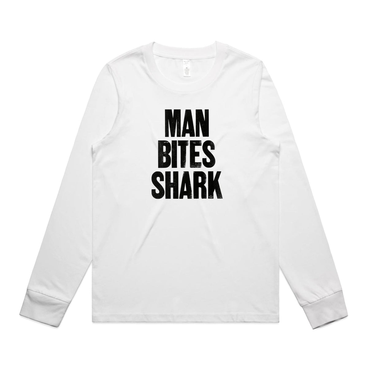 Man Bites Shark Long Sleeve T Shirts for Women