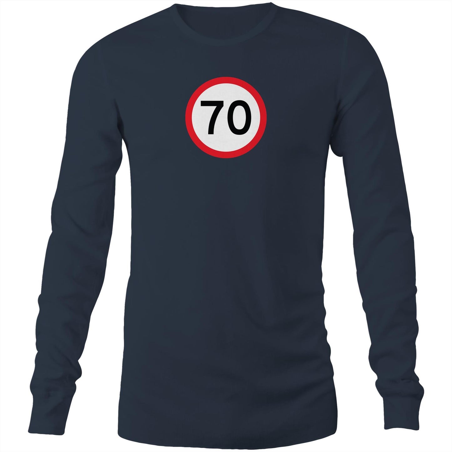 Age Milestone 70 Long Sleeve T Shirts for Men (Unisex)