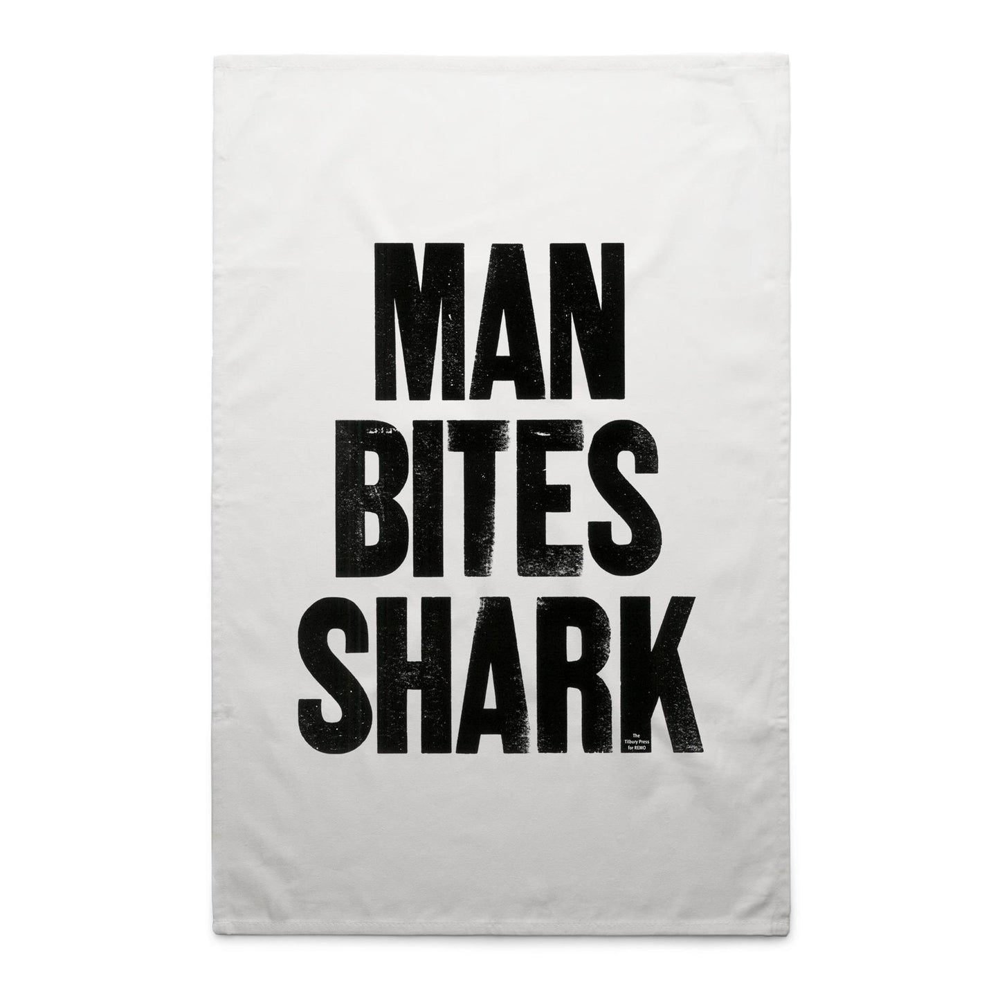 Man Bites Shark Tea Towels