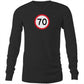 Age Milestone 70 Long Sleeve T Shirts for Men (Unisex)