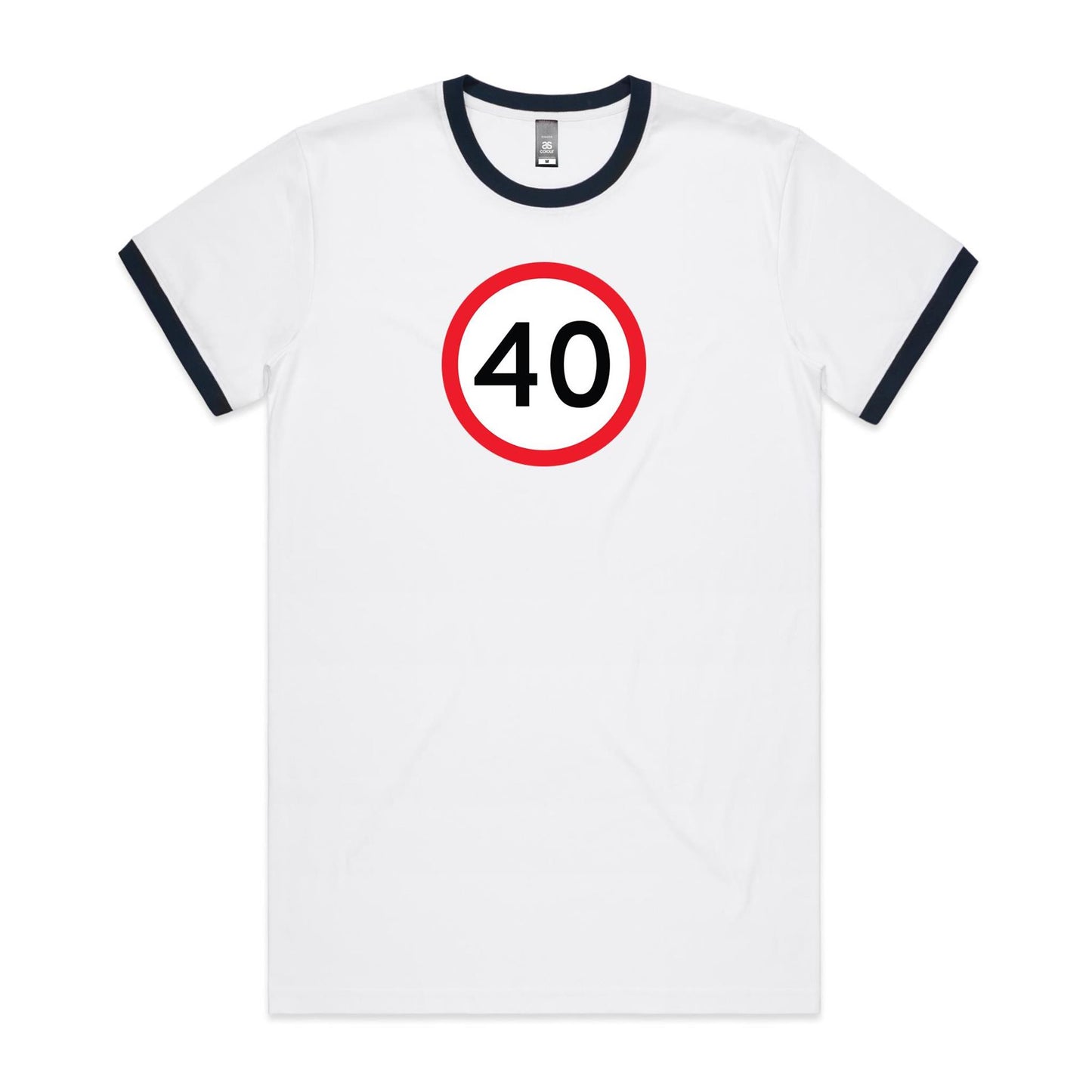 Age Milestone 40 Ringer T Shirts for Men (Unisex)