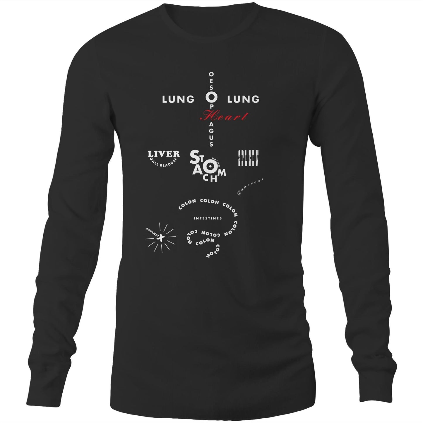 Organ Locator Long Sleeve T Shirts