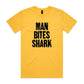 Man Bites Shark T Shirts for Men (Unisex)