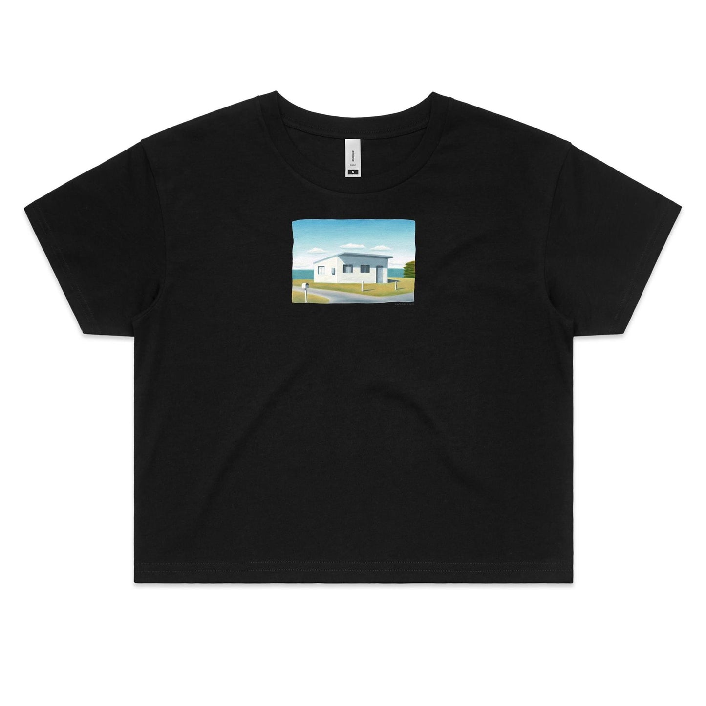 Beach Cottage, South Coast Crop T Shirts for Women