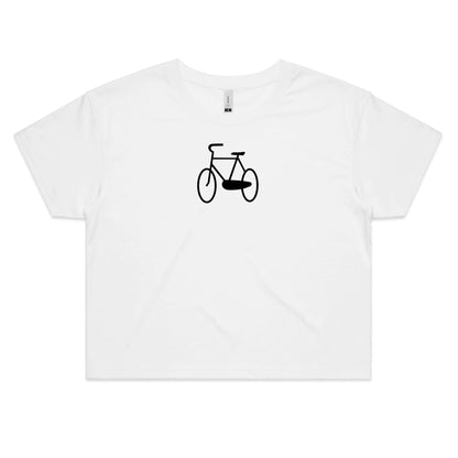 Bike Icon Crop T Shirts for Women