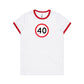 Age Milestone 40 Ringer T Shirts for Women