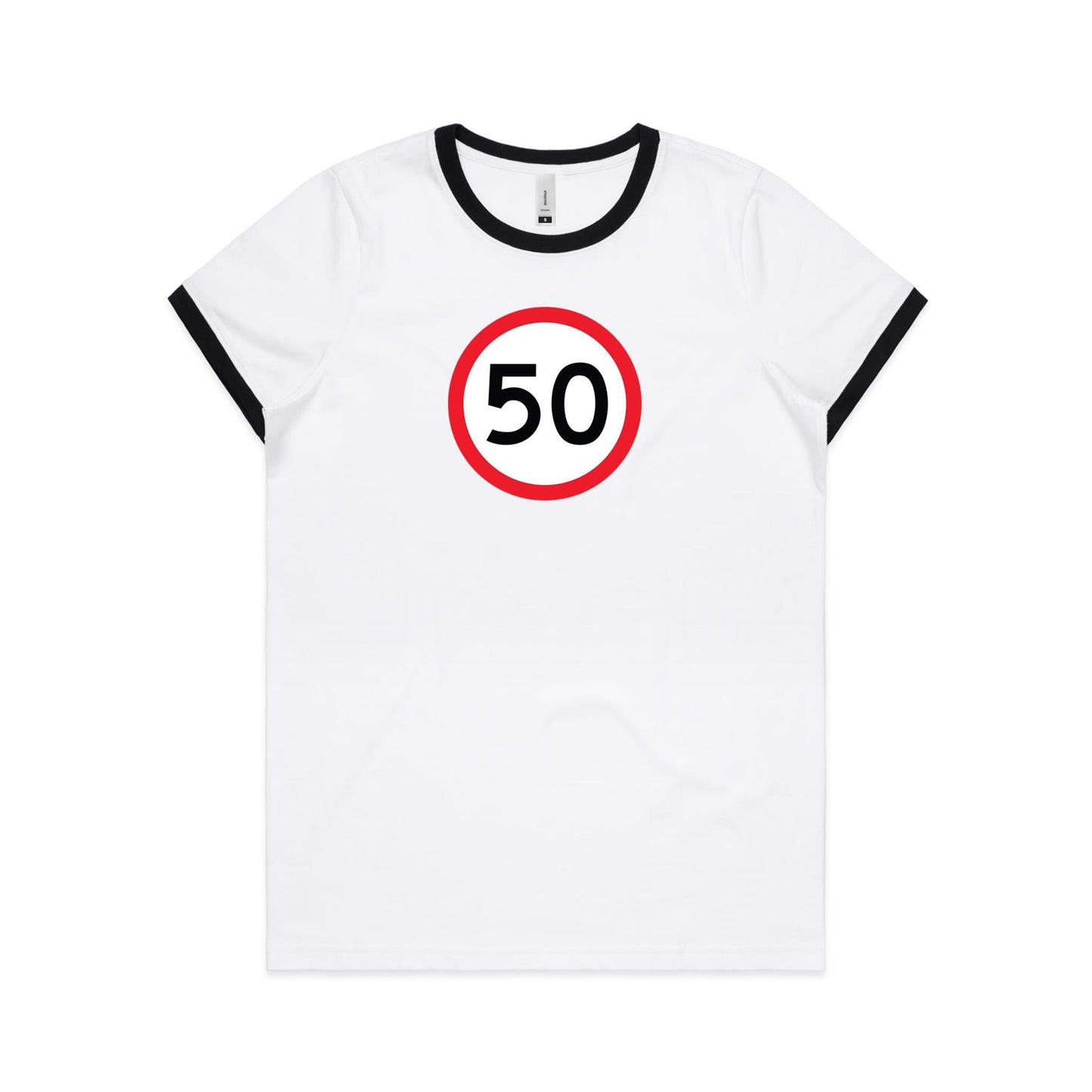 Age Milestone 50 Ringer T Shirts for Women