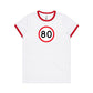 Age Milestone 80 Ringer T Shirts for Women