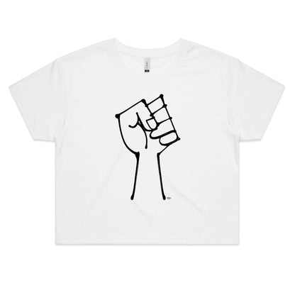 power to the people Crop T Shirts for Women