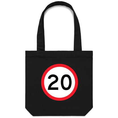 Age Milestone 20 Canvas Totes