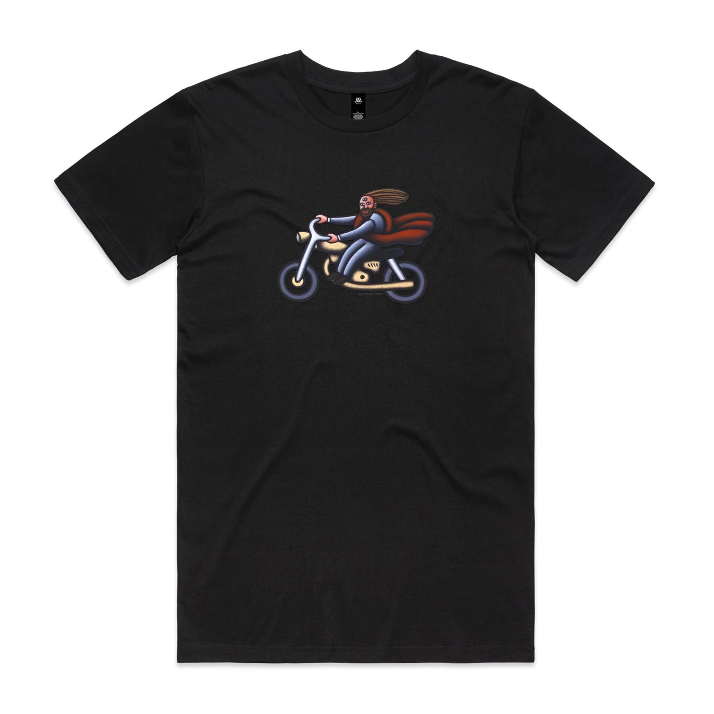 Australian Jesus on the Golden Motorbike T Shirts for Men (Unisex)