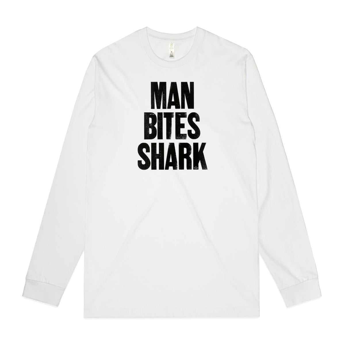 Man Bites Shark Long Sleeve T Shirts