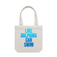 Like Dolphins Can Swim Canvas Totes