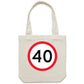 Age Milestone 40  Canvas Tote Bag