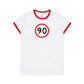 Age Milestone 90 Ringer T Shirts for Women