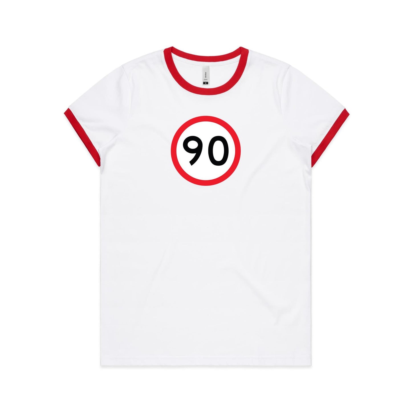 Age Milestone 90 Ringer T Shirts for Women