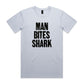Man Bites Shark T Shirts for Men (Unisex)