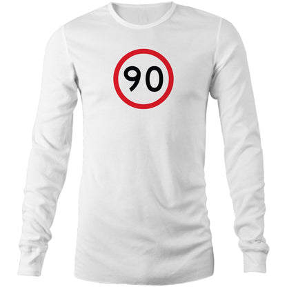 Age Milestone 90 Long Sleeve T Shirts for Men (Unisex)