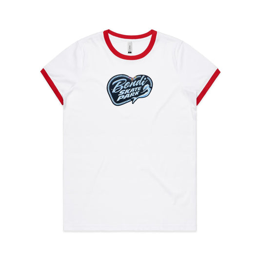 Bondi Skate Park Ringer T Shirts for Women