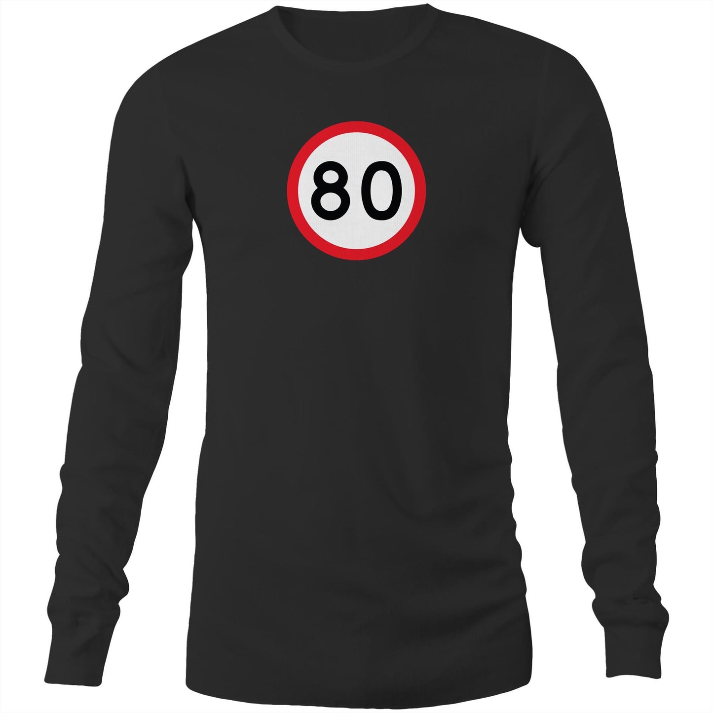 Age Milestone 80 Long Sleeve T Shirts for Men (Unisex)