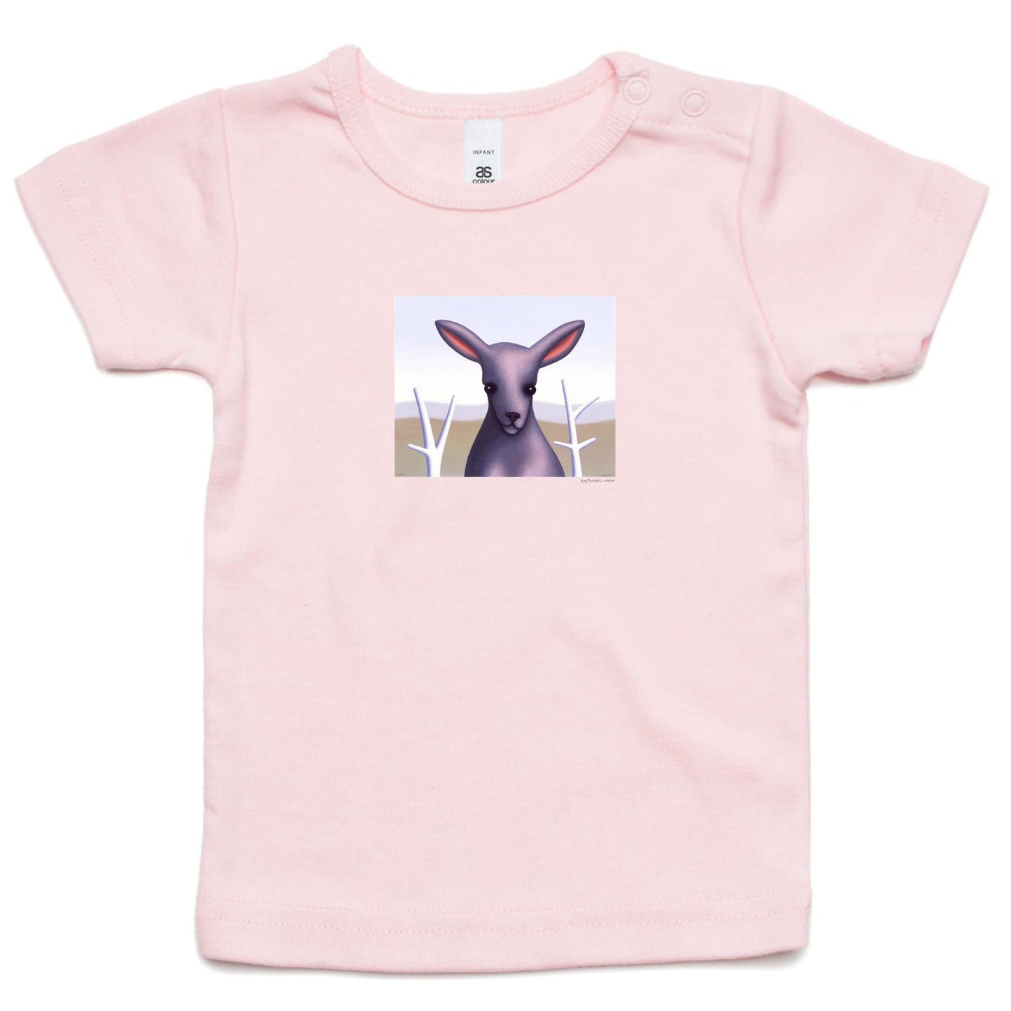 Fluffy the Slightly Pink Kangaroo T Shirts for Babies