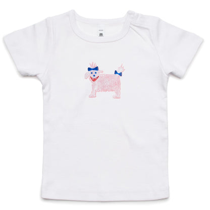 White Dog T Shirts for Babies