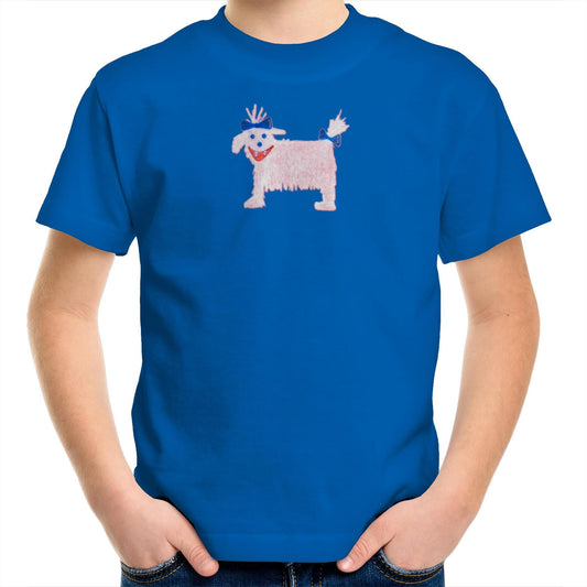 White Dog T Shirts for Kids
