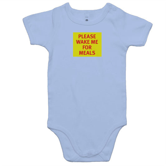 Please Wake Me for Meals Rompers for Babies