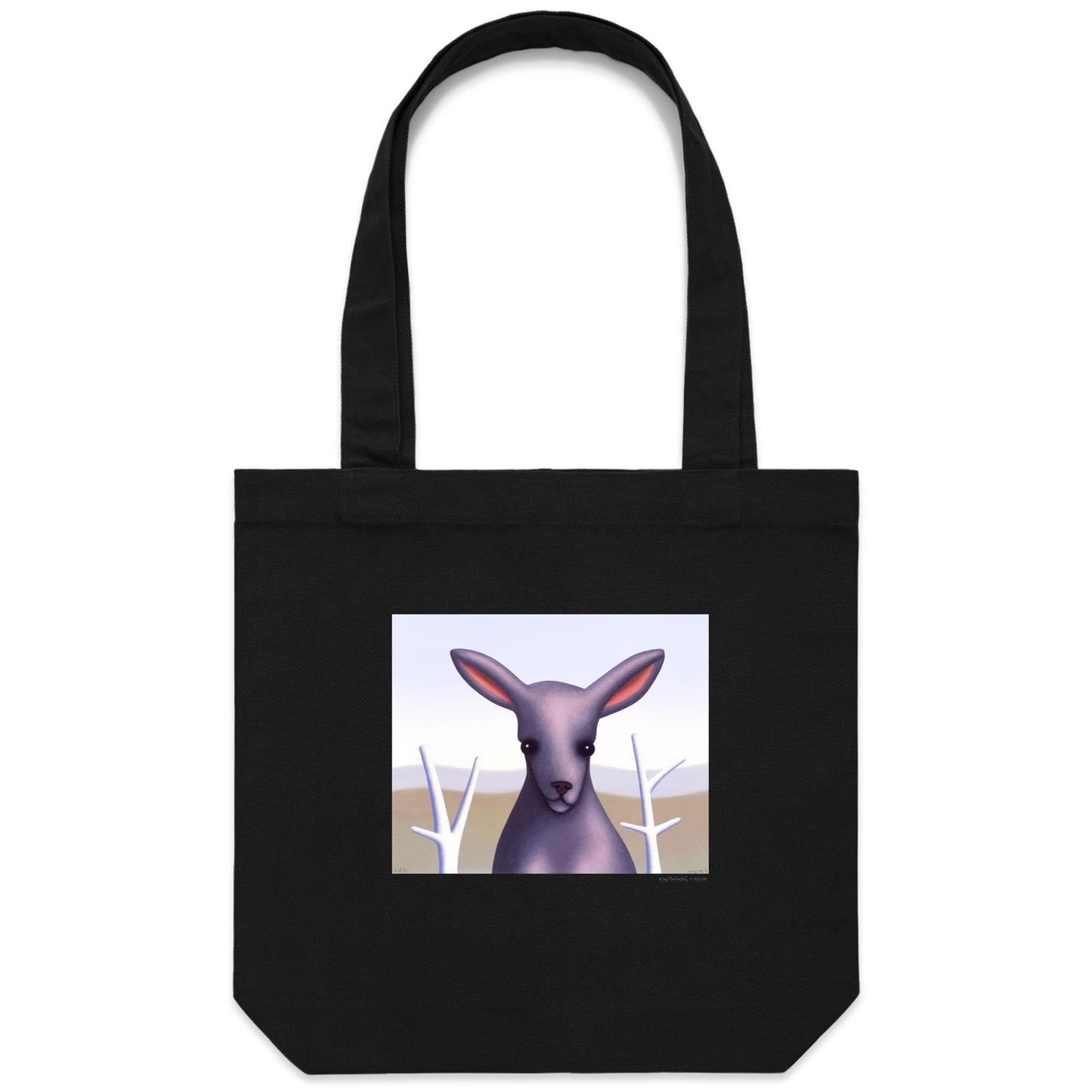 Fluffy the Slightly Pink Kangaroo Canvas Totes