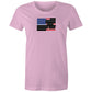 US Flag Redacted T Shirts for Women
