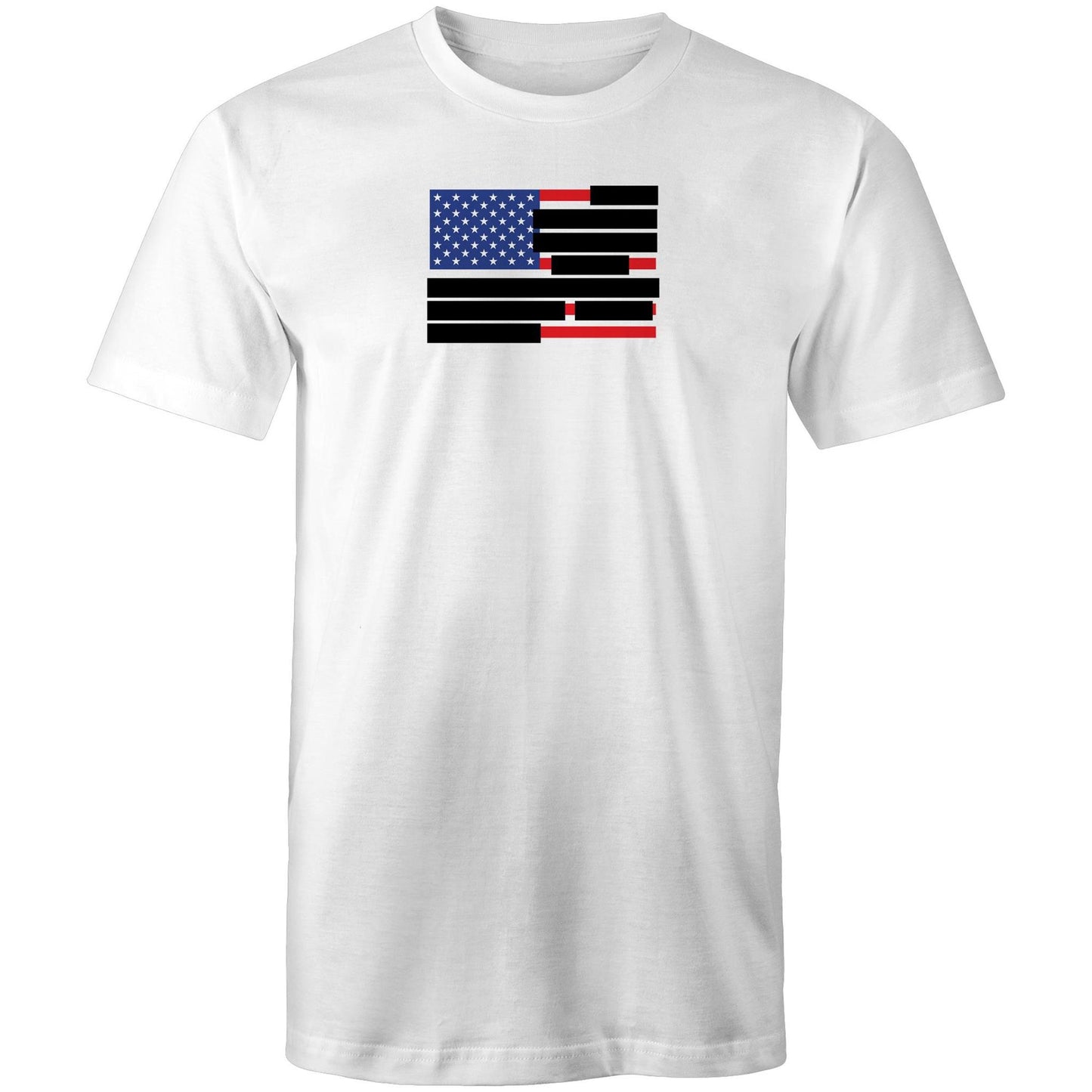 US Flag Redacted T Shirts for Men (Unisex)