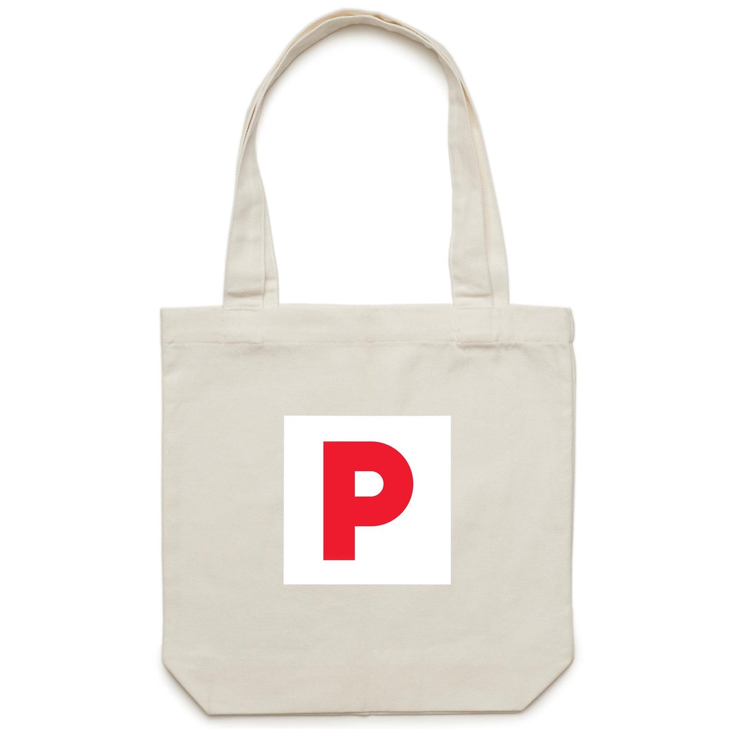 P Plate Canvas Totes