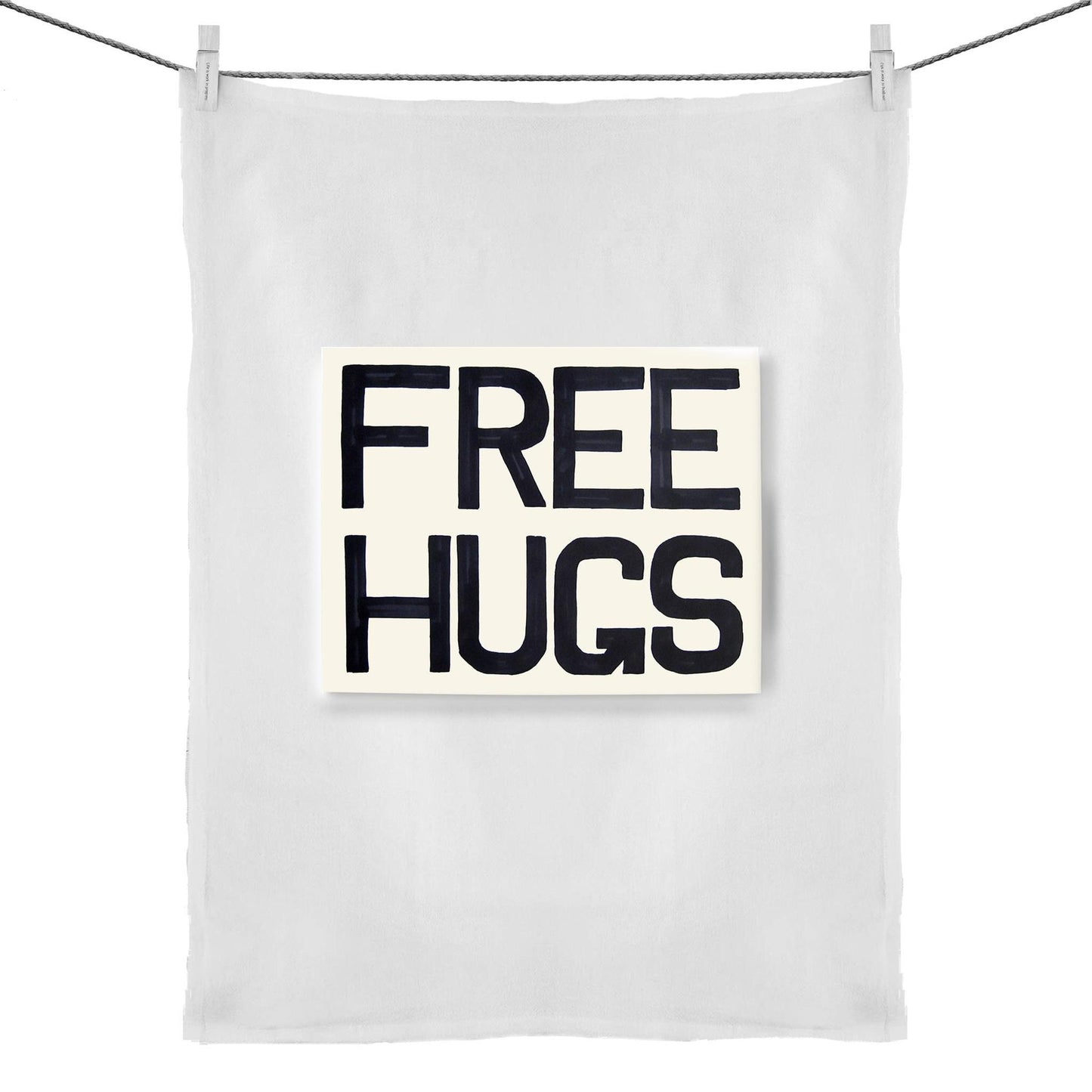 Free Hugs Tea Towel
