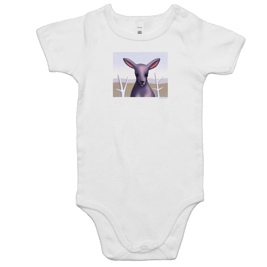 Fluffy the Slightly Pink Kangaroo Rompers for Babies