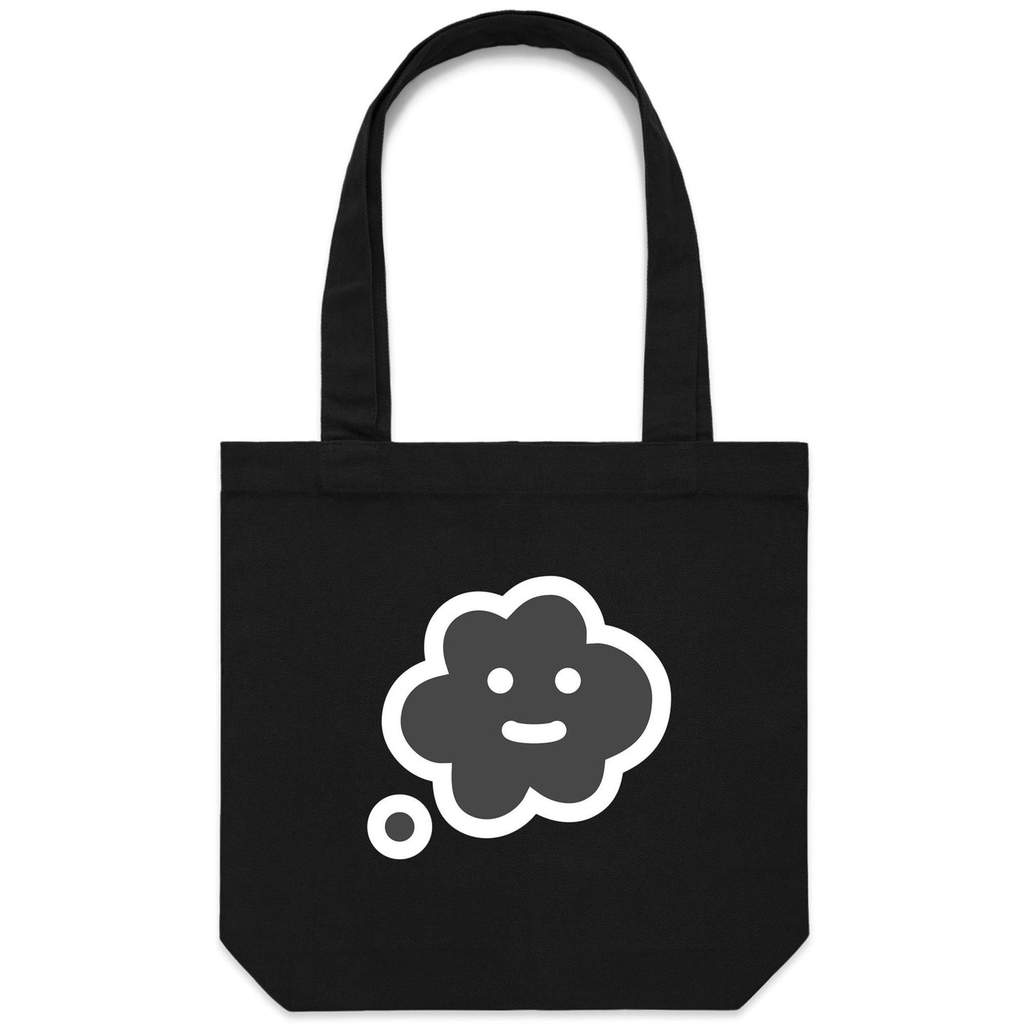 Thought Bubble Face Canvas Totes