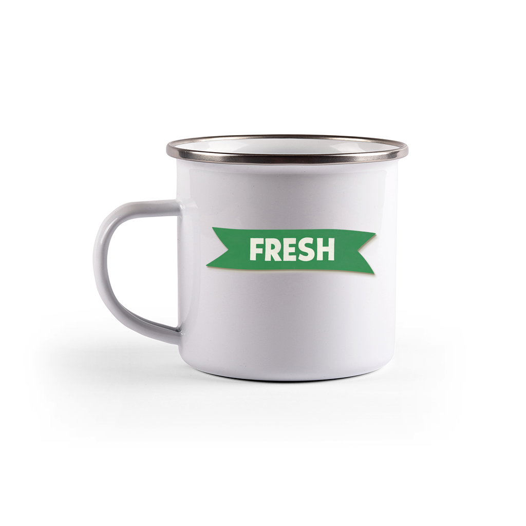 Fresh Ribbon Enamel Mug