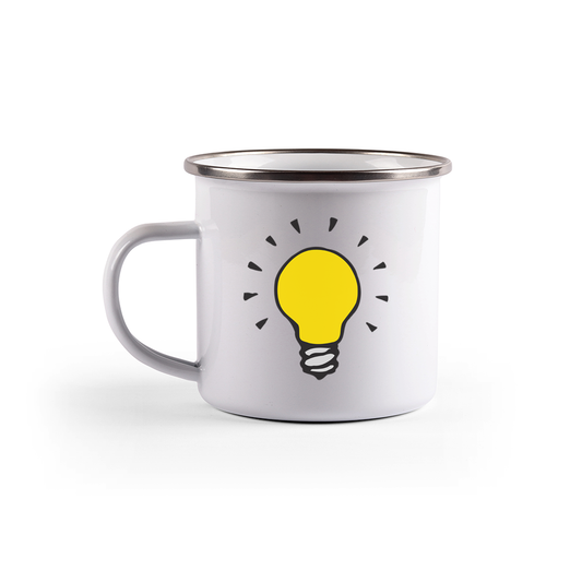 Light Bulb Enamel Mug
