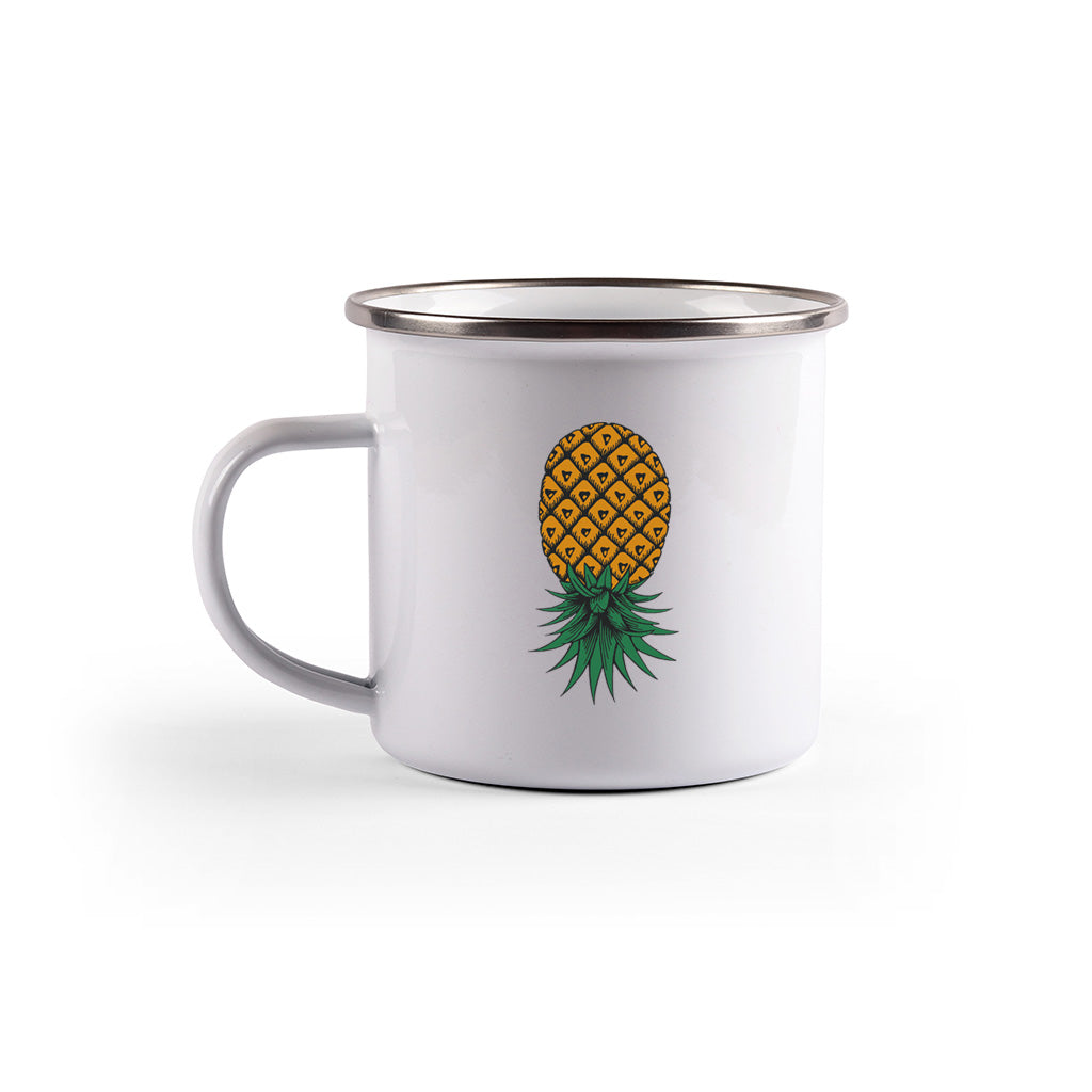 Upside Down Pineapple Enamel Mug