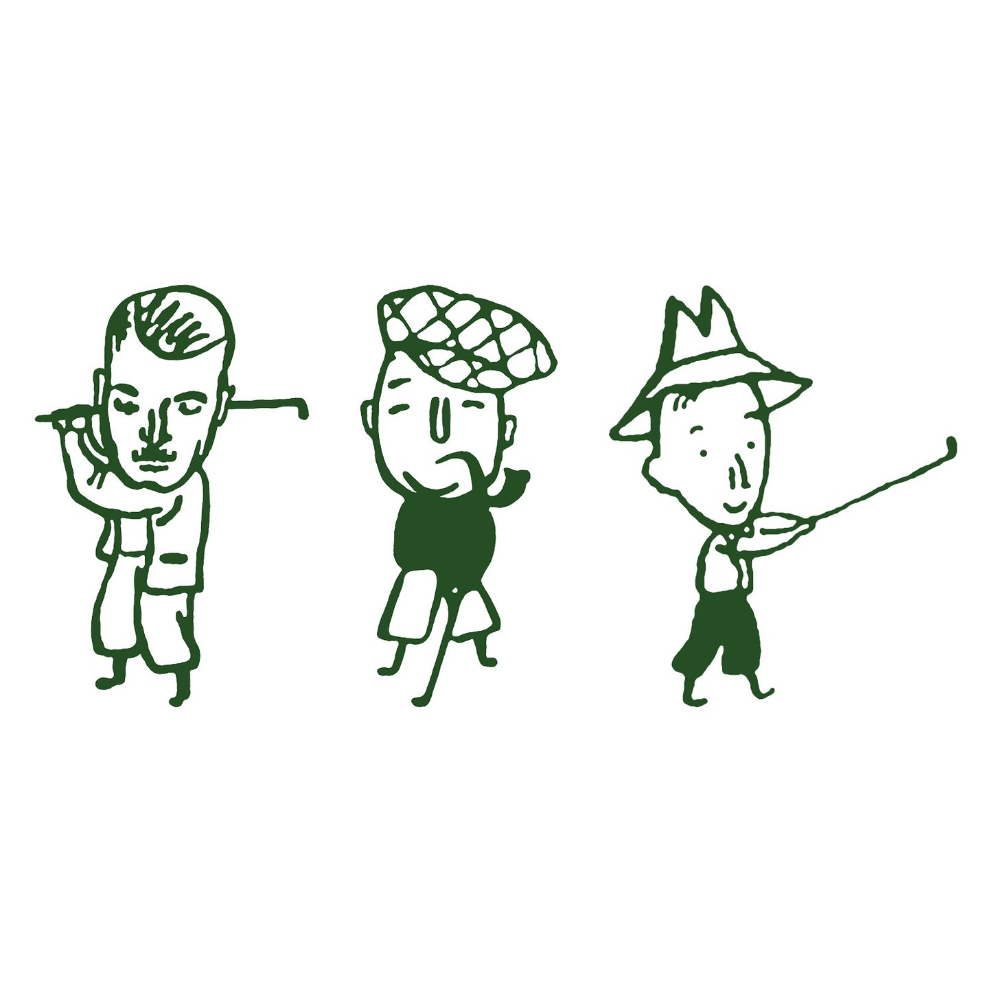 Three Golfers Enamel Mug