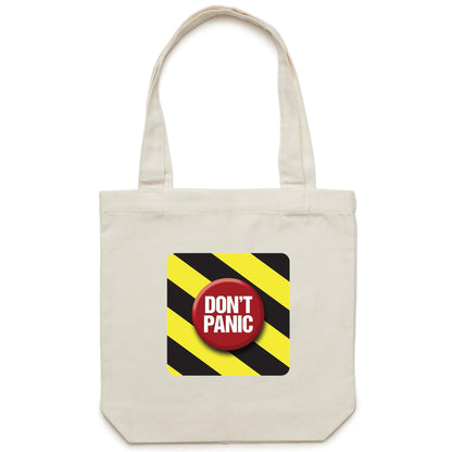 Panic Button Canvas Totes
