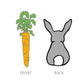 Carrot and Bunny Long Sleeve T Shirts