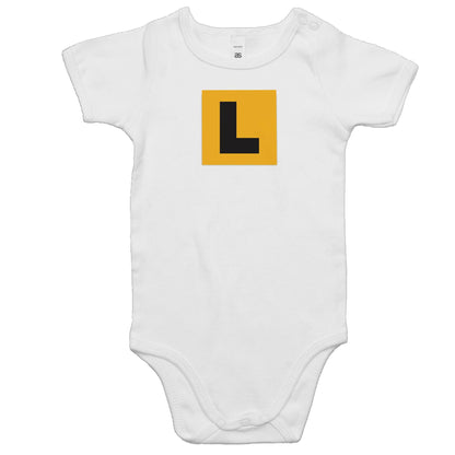 L Plate Rompers for Babies